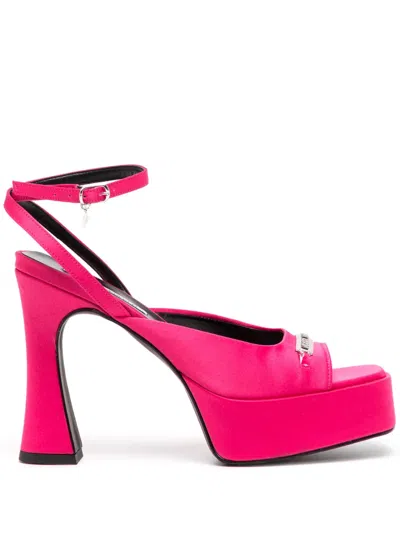 Karl Lagerfeld Lazula 120mm Logo-engraved Sandals In Pink