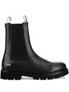 Karl Lagerfeld Leather Ankle Boots In Black