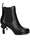 Karl Lagerfeld Leather Ankle Boots In Black