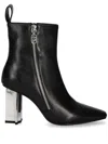 Karl Lagerfeld Leather Ankle Boots In Black
