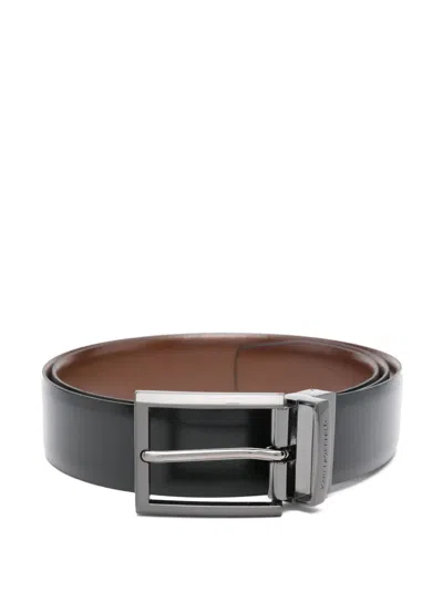 Karl Lagerfeld Leather Belt In Black