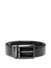 Karl Lagerfeld Smooth Leather Belt In Black