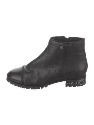 Pre-owned Karl Lagerfeld Leather Boots In Black