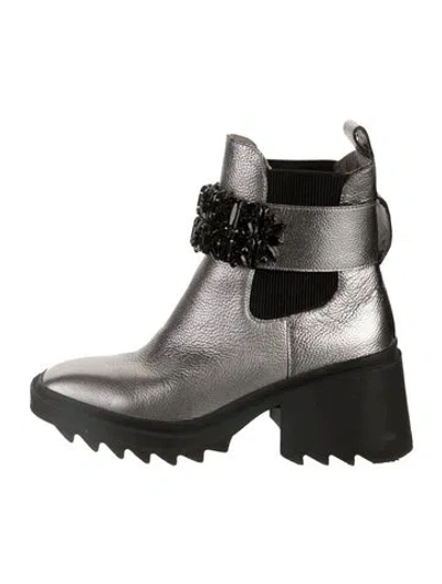 Pre-owned Karl Lagerfeld Leather Chelsea Boots In Multi