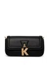 Karl Lagerfeld Leather Cross Body Bag In 黑色