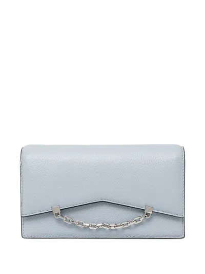 Karl Lagerfeld Leather Cross Body Bag In Blue