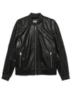 Karl Lagerfeld Leather Jacket In Schwarz