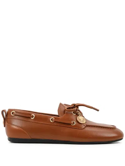 Karl Lagerfeld Leather Lace-up Shoes In Brown