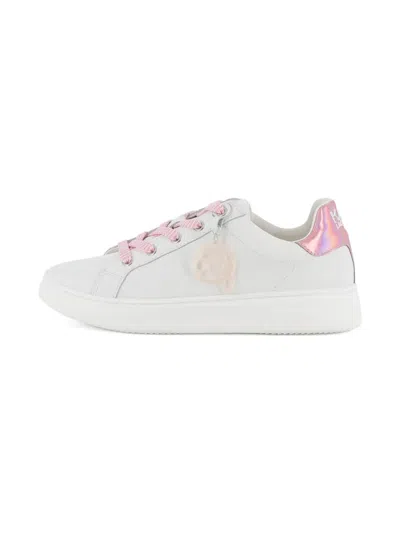 Karl Lagerfeld Leather Lace-up Sneakers In White