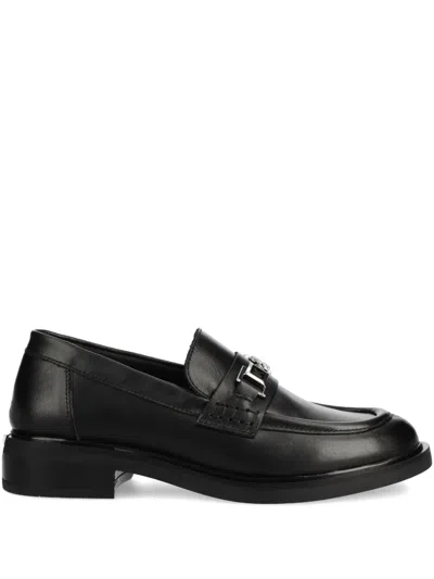 Karl Lagerfeld Leather Loafers In Black