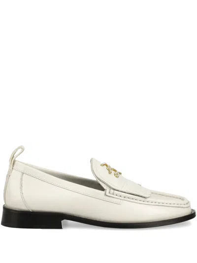 Karl Lagerfeld Leather Loafers In White