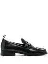 KARL LAGERFELD KARL LAGERFELD LEATHER LOAFERS WITH LOGO PLAQUE