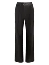 Karl Lagerfeld Leather Logo Pants In Black