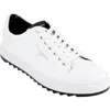 Karl Lagerfeld Leather Low Top Sneaker In White