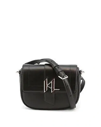 Pre-owned Karl Lagerfeld Leather Magnetic Fastening Across-body Bag - Crossbody Bags - In Black