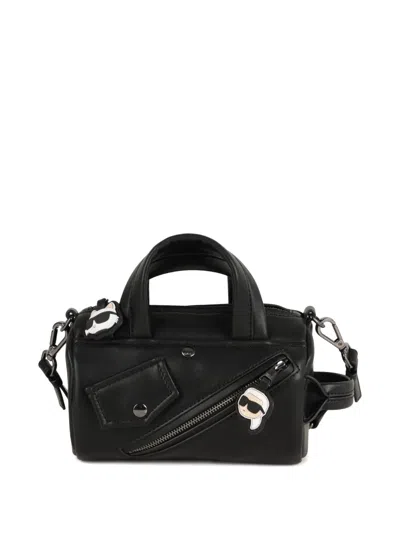 Karl Lagerfeld Kids' Leather Mini Bag In Black