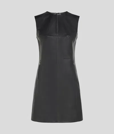 Karl Lagerfeld Leather Shift Dress