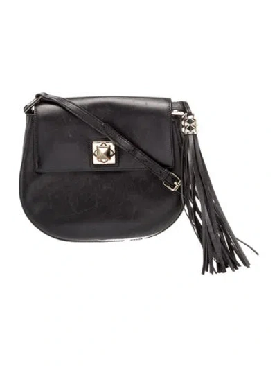 Pre-owned Karl Lagerfeld Leather Shoulder Bag In Black