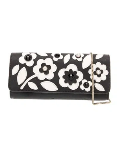 Pre-owned Karl Lagerfeld Leather Shoulder Bag In Black
