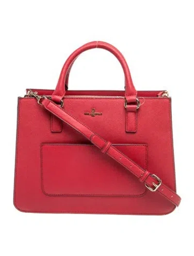 Pre-owned Karl Lagerfeld Leather Shoulder Bag In Red