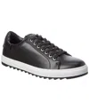 Karl Lagerfeld Leather Sneaker In Black