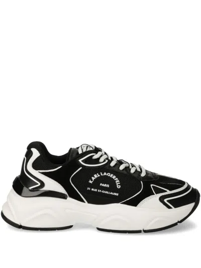Karl Lagerfeld Leather Sneakers In Black