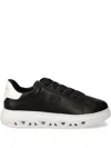 Karl Lagerfeld Leather Sneakers In Black