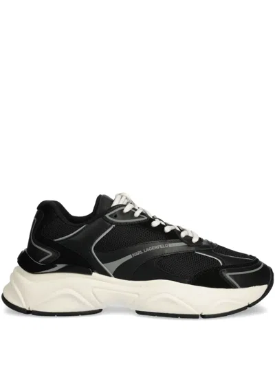 Karl Lagerfeld Leather Sneakers In Black