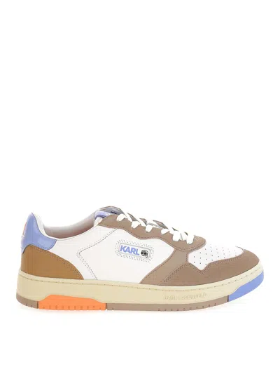 Karl Lagerfeld Leather Sneakers In Multicolour