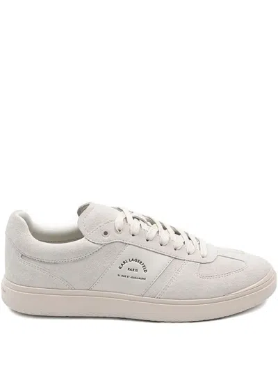 Karl Lagerfeld Leather Sneakers In Nude