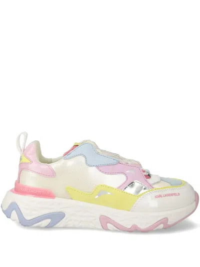 Karl Lagerfeld Leather Sneakers In Pink