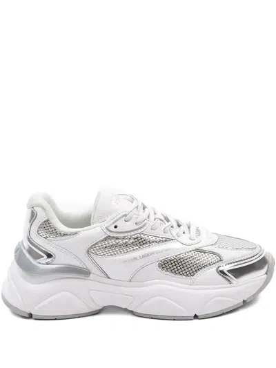 Karl Lagerfeld Leather Sneakers In Weiss