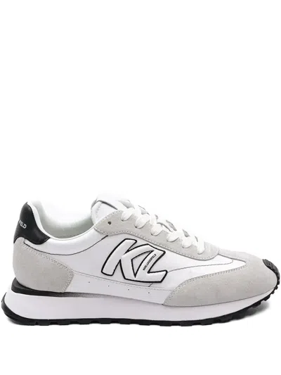 Karl Lagerfeld Leather Sneakers In Weiss