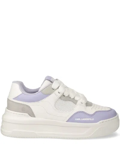 Karl Lagerfeld Leather Sneakers In White