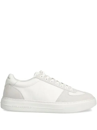 Karl Lagerfeld Leather Sneakers In White