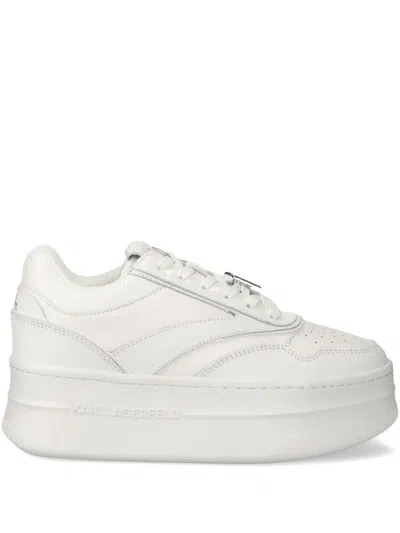 Karl Lagerfeld Leather Sneakers In White