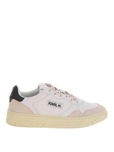 Karl Lagerfeld Leather Sneakers In White