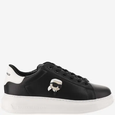 KARL LAGERFELD LEATHER SNEAKERS WITH LOGO