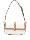 Karl Lagerfeld Leather-trimmed Canvas Shoulder Bag