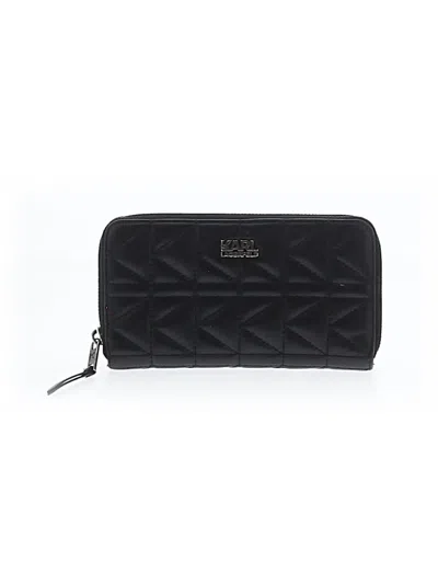 Pre-owned Karl Lagerfeld Leather Wallet In Black