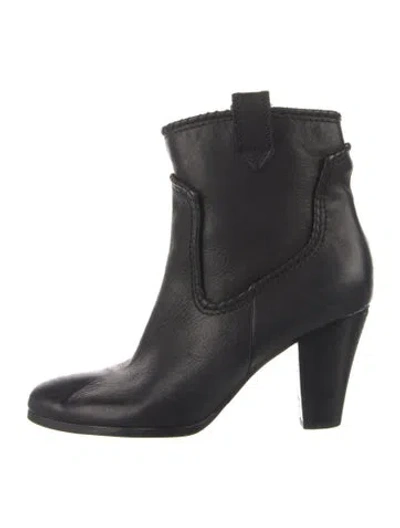 Pre-owned Karl Lagerfeld Leather Western Boots In Blue