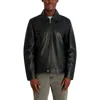 Karl Lagerfeld Collared Leather Jacket In Black
