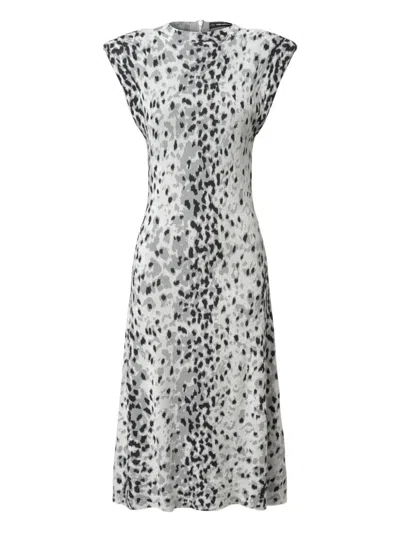 KARL LAGERFELD LEOPARD-PRINT MIDI DRESS