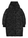 Karl Lagerfeld Leopard-print Padded Coat In Black