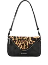 Karl Lagerfeld Leopard-print Shoulder Bag In Black