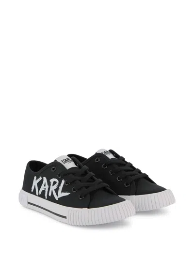 Karl Lagerfeld Kids' Lettering Sneakers In Multi