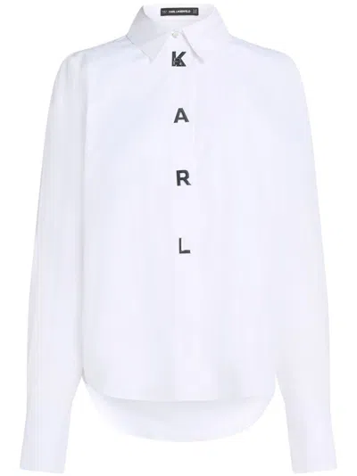 Karl Lagerfeld Letters Shirt In White
