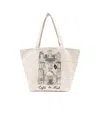 Karl Lagerfeld Reversible Canvas Tote Bag In Light Beige