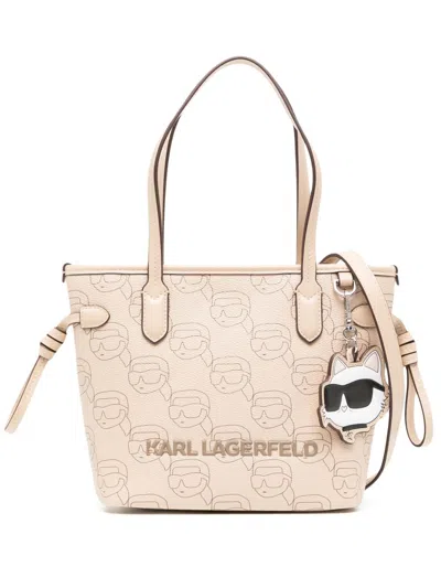 Karl Lagerfeld Light Beige Trench Bag With Strap