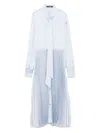 Karl Lagerfeld Light Blue Dress With Pleated Skirt With Bow